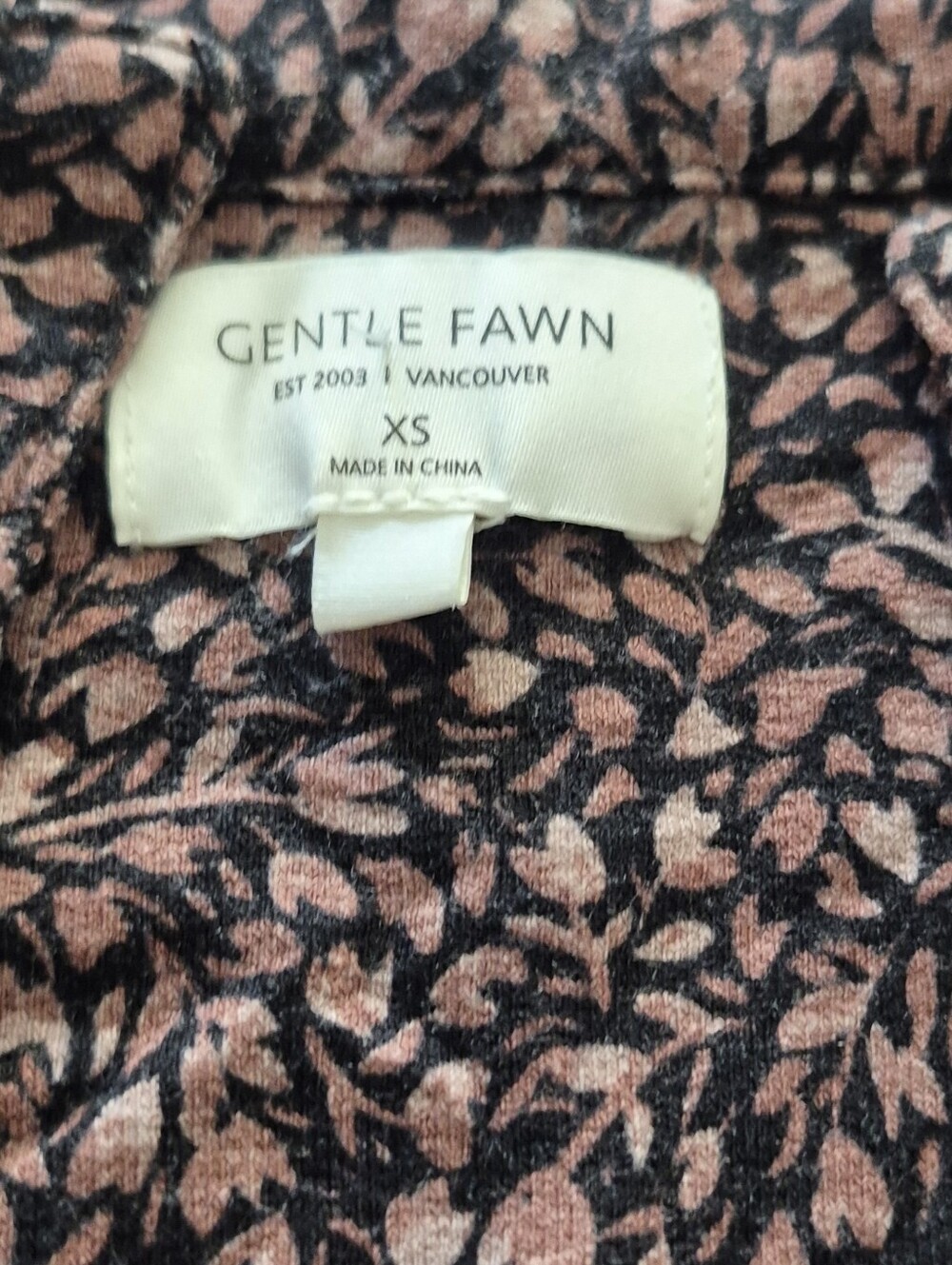 Gentle Fawn Black Dress with Pink Micro Floral Print - Picture 5 of 8